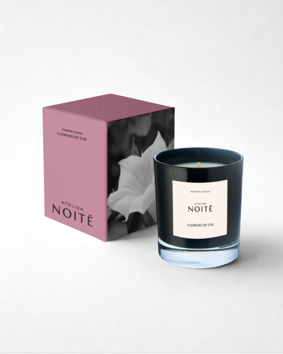 Black Luxury Candle with Pink Gift Box