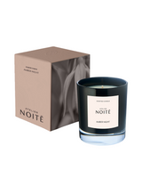 


Black candle with 'Atelier Noité' label and packaging on a white background