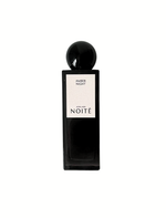 Black perfume bottle labeled 'Atelier Noite' on a white background